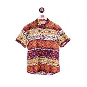 Aztec Funky Patterned Vintage Shirt M