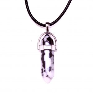 Howlite Gemstone Crystal Necklace