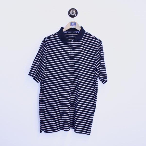 Glenmuir 1891 Vintage Striped Polo Shirt Black XL